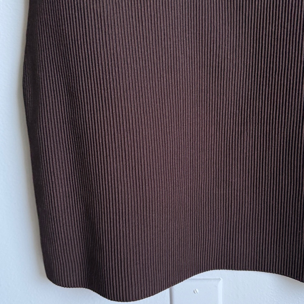 Aritzia Babaton Brown Sculpt Knit Criss Cross Midi Dress, Bodycon, X-Large, XL - Picture 8 of 8
